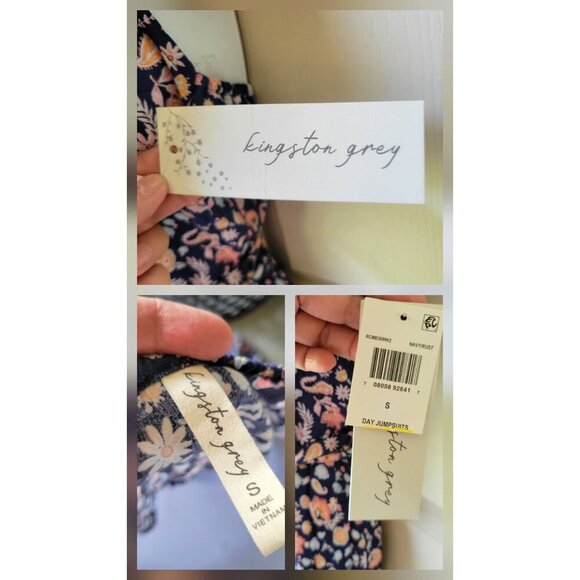 Kingston Grey Women's Floral Sleeveless Juniors Halter Wide-Leg Jumpsuit- S - Picture 11 of 11